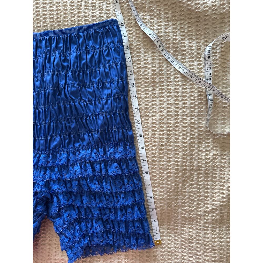 Vintage Malco Modes Royal Blue Square Dance Pettipants Bloomer Shorts Medium - Picture 5 of 6